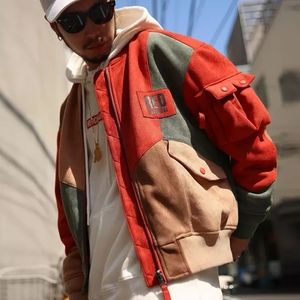 Red charcoal suede javket